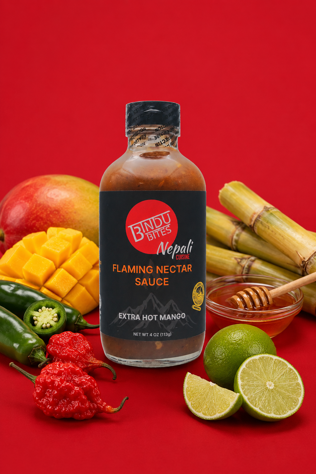 Flaming Nectar Sauce (EXTRA HOT Mango)